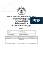 Manual Prosedur Praktikum Lapang Jurusan Biologi
