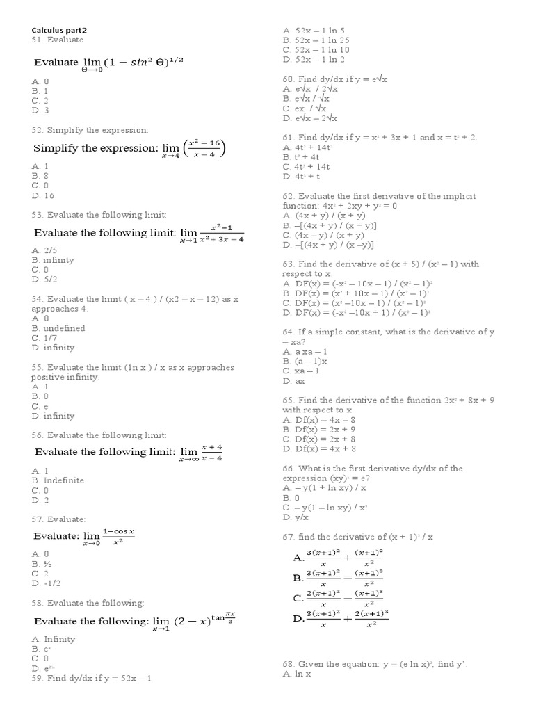 Differential Calculus Part2 Download Free PDF Ellipse Slope