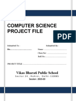 Computer Project Format