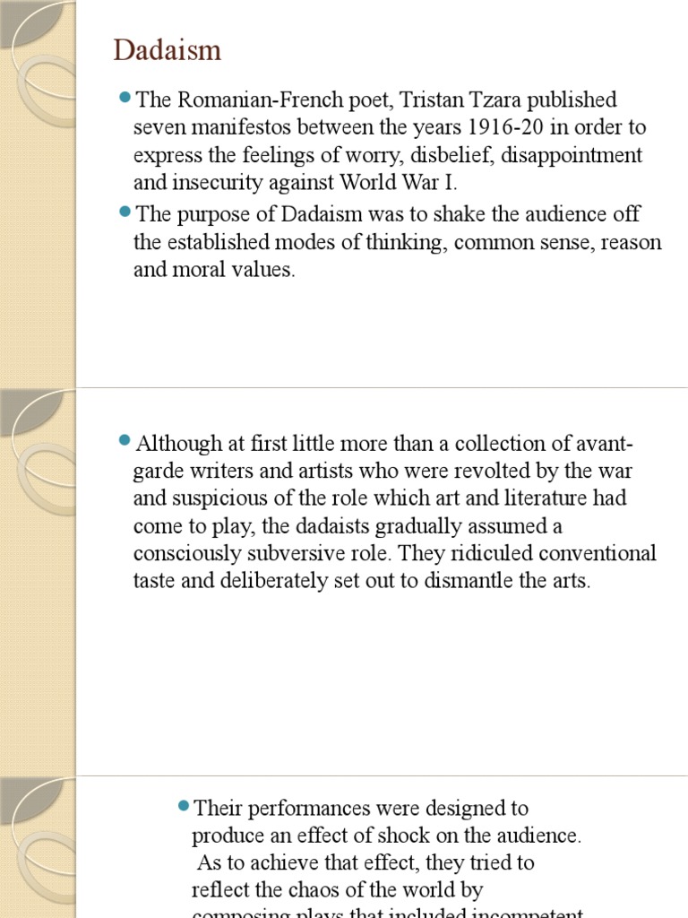 Dadaism: Challenging Art and Norms | PDF