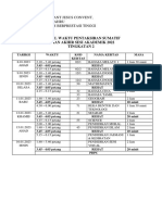 Jadual Waktu Pentaksiran Sumatif Ujian Akhir Sesi Akademik 2022 Tingkatan 2