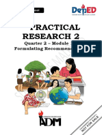 PRACT RESEARCH 2 Q2M12 Formulating Recommendations