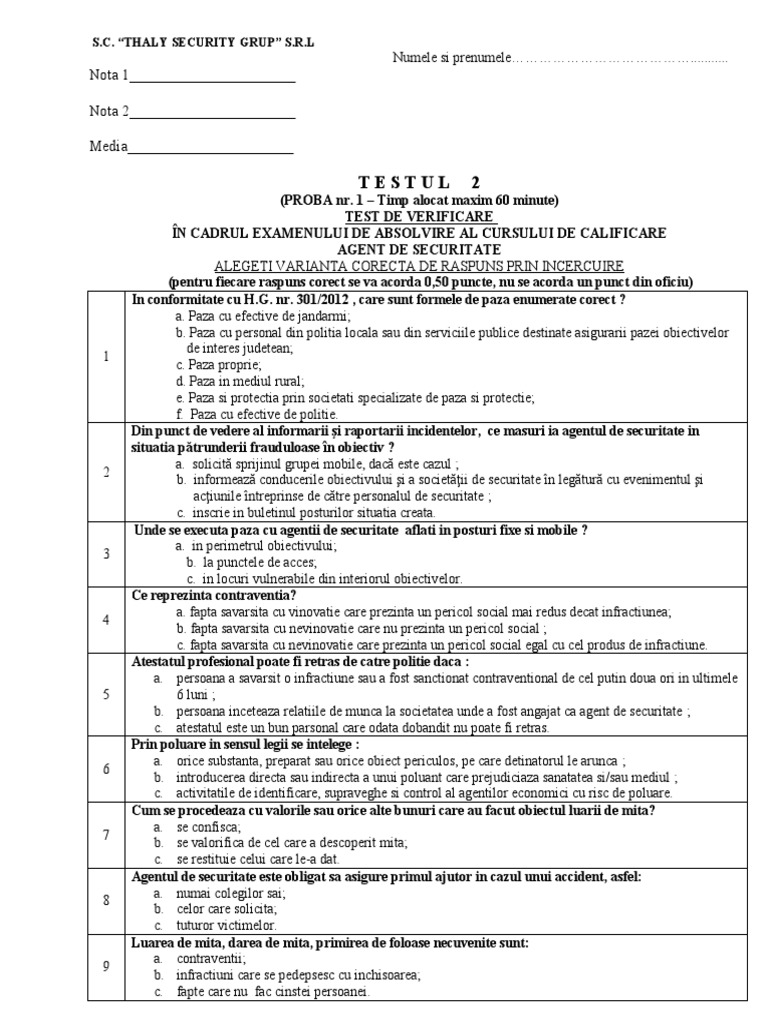 Test NR 2 | PDF