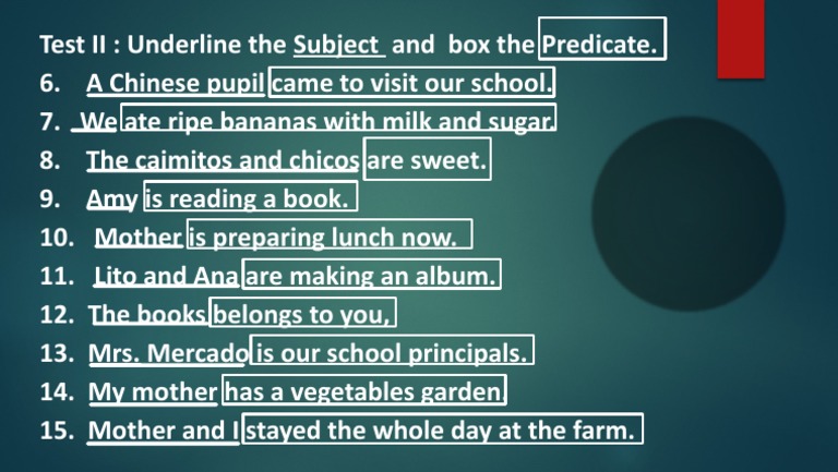 Part of The Sentence | PDF