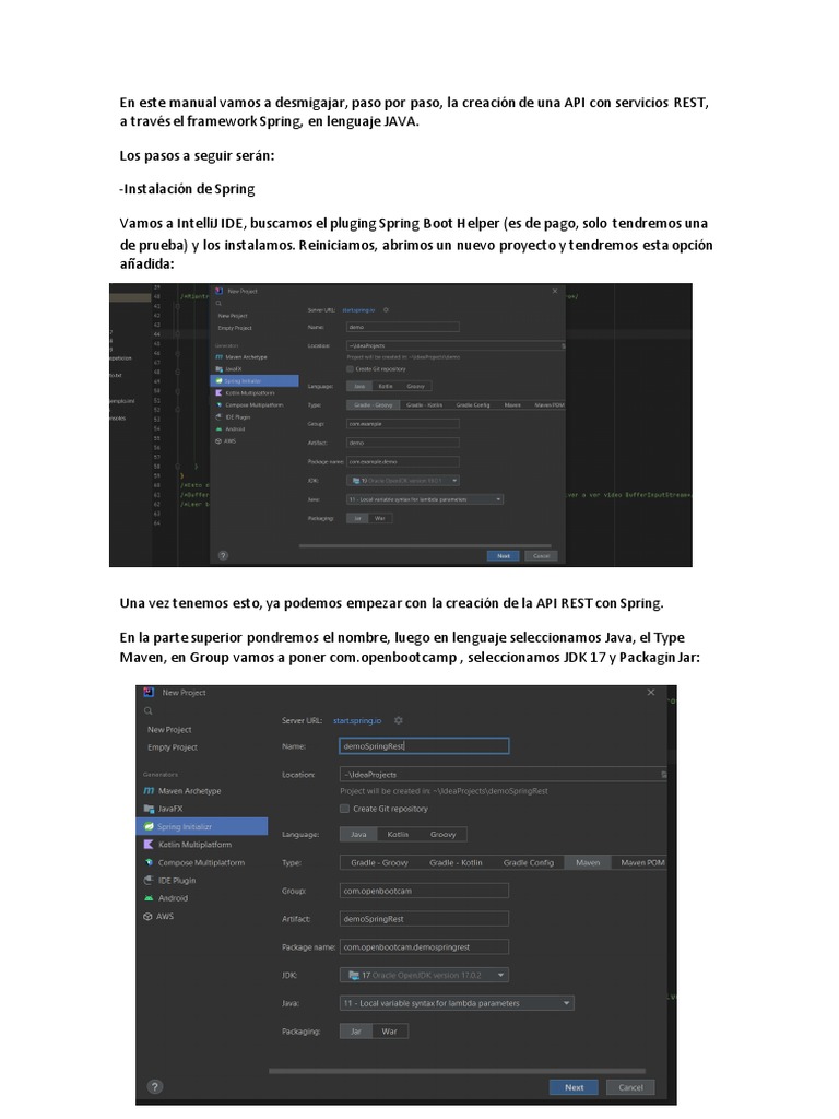 Creacion de Una API REST Con Spring 1.2 | PDF | Java (lenguaje de ...