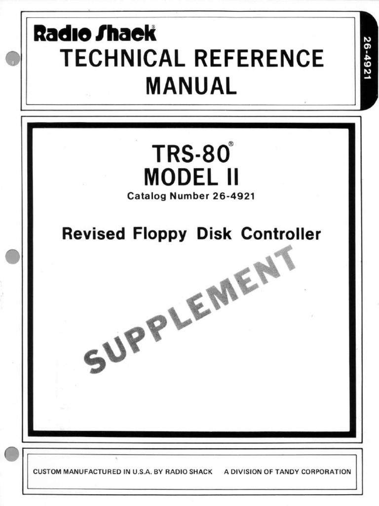 Model II Revised Floppy Disk Controller PDF