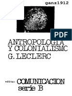 LECLERCQ, GERARD - Antropología y Colonialismo (OCR) [Por Ganz1912]