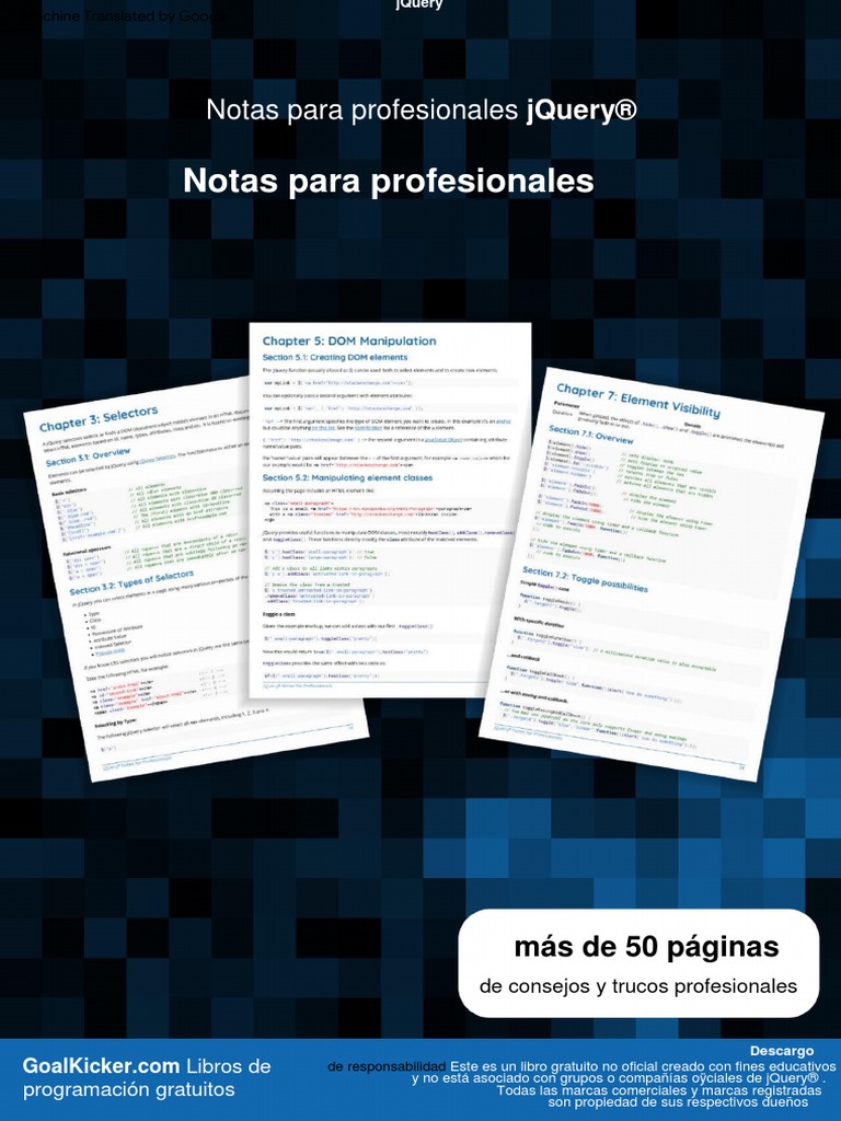 J Query Notes For Professionals PDF J Query Redes