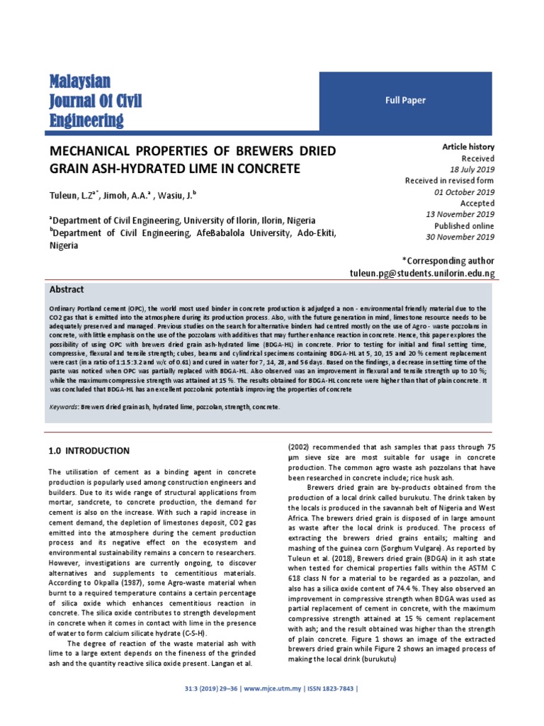Malaysian Journal of Civil Engineering M PDF