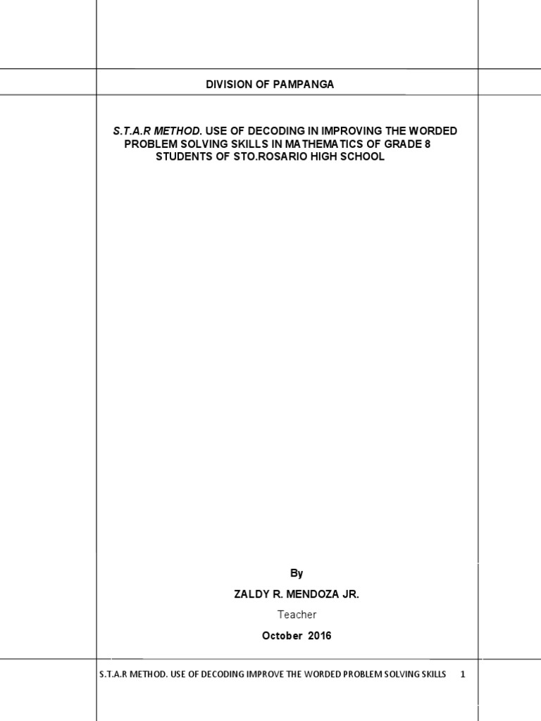 Math Action Research Pdf Educational Assessment Reading Comprehension