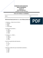 Pemerintah Kota Bandung Dinas Pendidikan Gugus 37: SDN Cipamokolan 1 Soal Uas Pai Kelas Iii Semester 1
