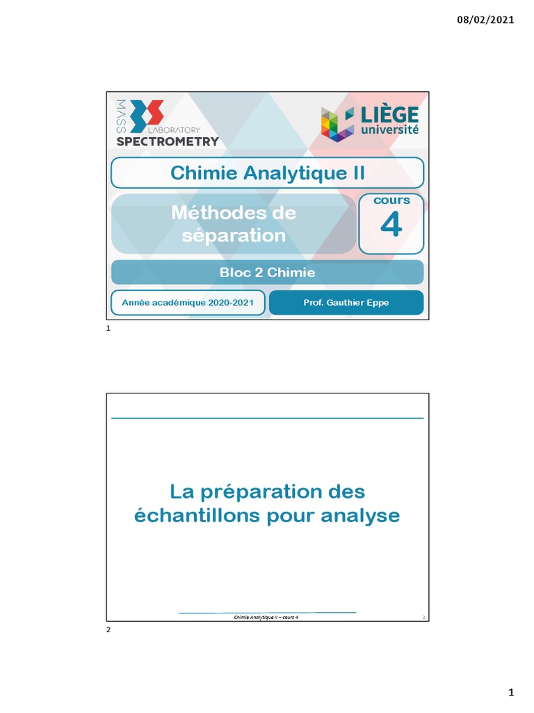 Méthodes de séparation en chimie analytique | PDF | Métaux | Acide nitrique