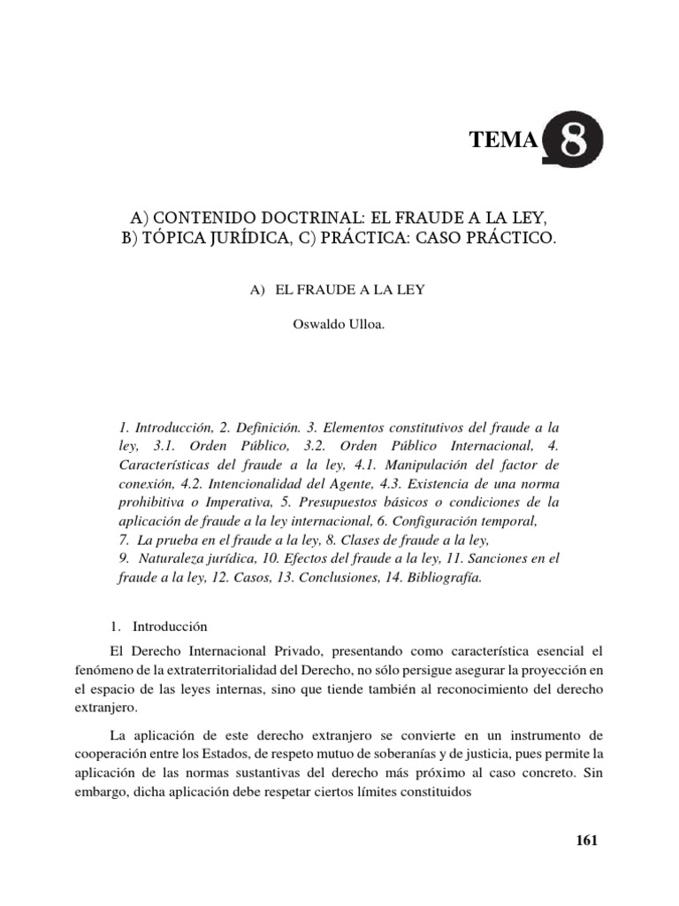 Fraude A La Ley Tema 8 | PDF | Ley internacional | Nacionalidad