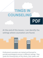 L4-Settings in Counseling