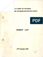 Forest Law, The Union of Myanmar The State Law and Order Restoration Council, 3RD NOV 1992