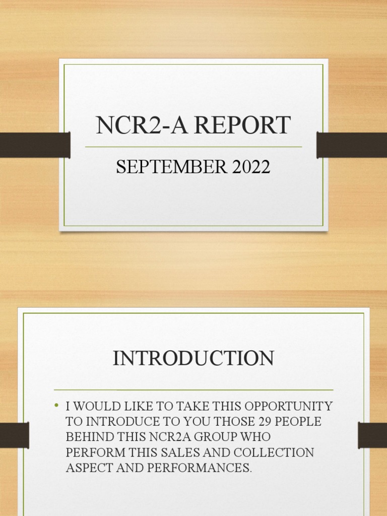 Ncr2a Powerpoint Presentation | PDF | Technology & Engineering