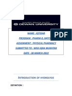 Assignment Hydrolysis