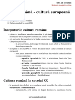 Cultura Romana Cultura Europeana