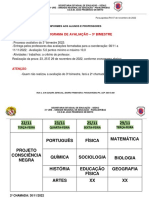 Cronograma 3 Bimestre 2022 Provas PDF