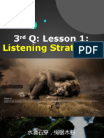 3Q Lesson 1listening Strategies