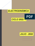Electrodinámica - Ciclo 2022 - I - Julio 2022.