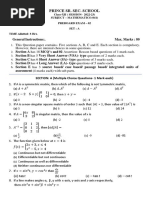 Prebord 2 Maths 12th Paper