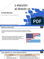 3.3 Sistema Elección Presidencial Directo vs. Indirecto. Caso Argentino vs. Caso EE - UU.