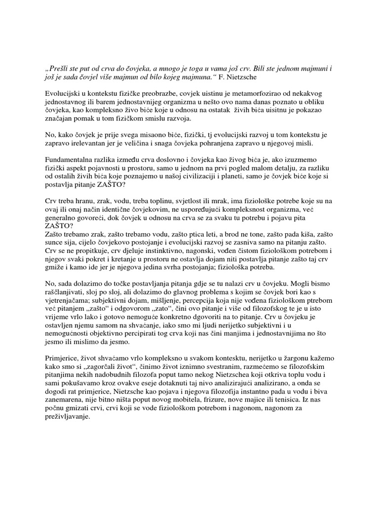 F. Nietzsche - CRV Majmun Covjek | PDF
