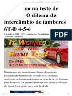 Funcionou No Teste de Estrada! Pessima Ideia A Troca Do Tambor 6T40 4-5-6