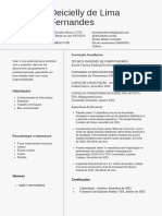 Currículo de Professor Limpo Linhas Branco e Azul