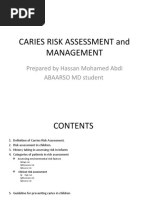 Caries Risk Assessment and Management