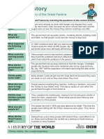 British History: Worksheet: The Story of The Great Famine