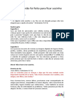 O Homem Não Foi Feito para Ficar Sozinho