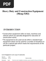 CONSTRUCTION EQUIPMENTS Heavy Duty