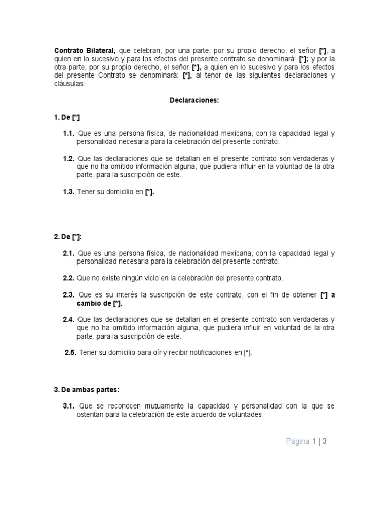 Machote de Contrato Bilateral | PDF | Justicia | Crimen y violencia