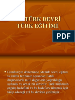 Atatürk Devri̇ Türk Eği̇ti̇mi̇