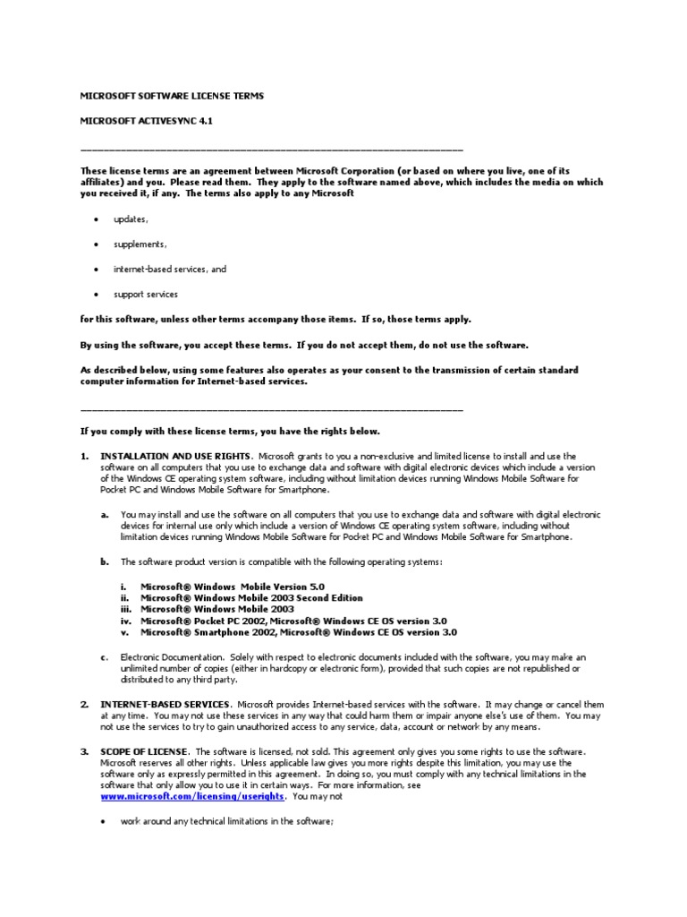 Eula pdf microsoft windows software