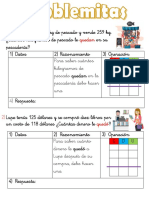 Problemas Matemáticos - Restas Con Desagrupación