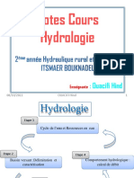 Notes cours Hydrologie 2022 -2023