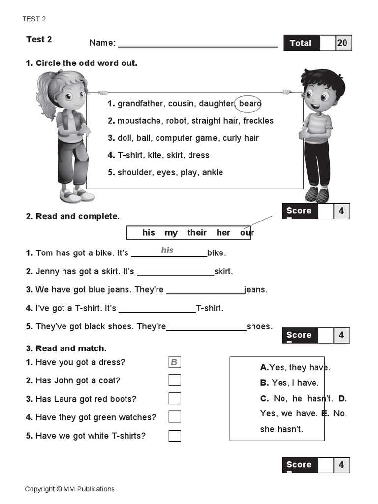Young Stars 4 - Test 2 | PDF | Clothing | Fashion