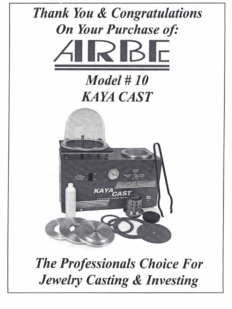 8792 Kaya Casting Instructions PDF Electricity Manufactured Goods