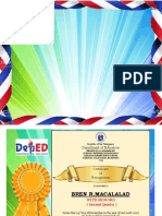 Certificate Best in Attendance - Tabang Es