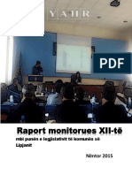 Raport Monitorues XII-të: Nëntor 2015