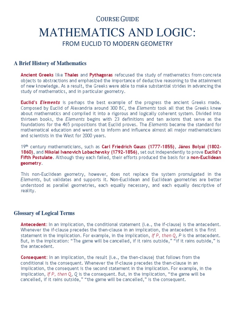 Euclid to Modern Geometry Overview | PDF