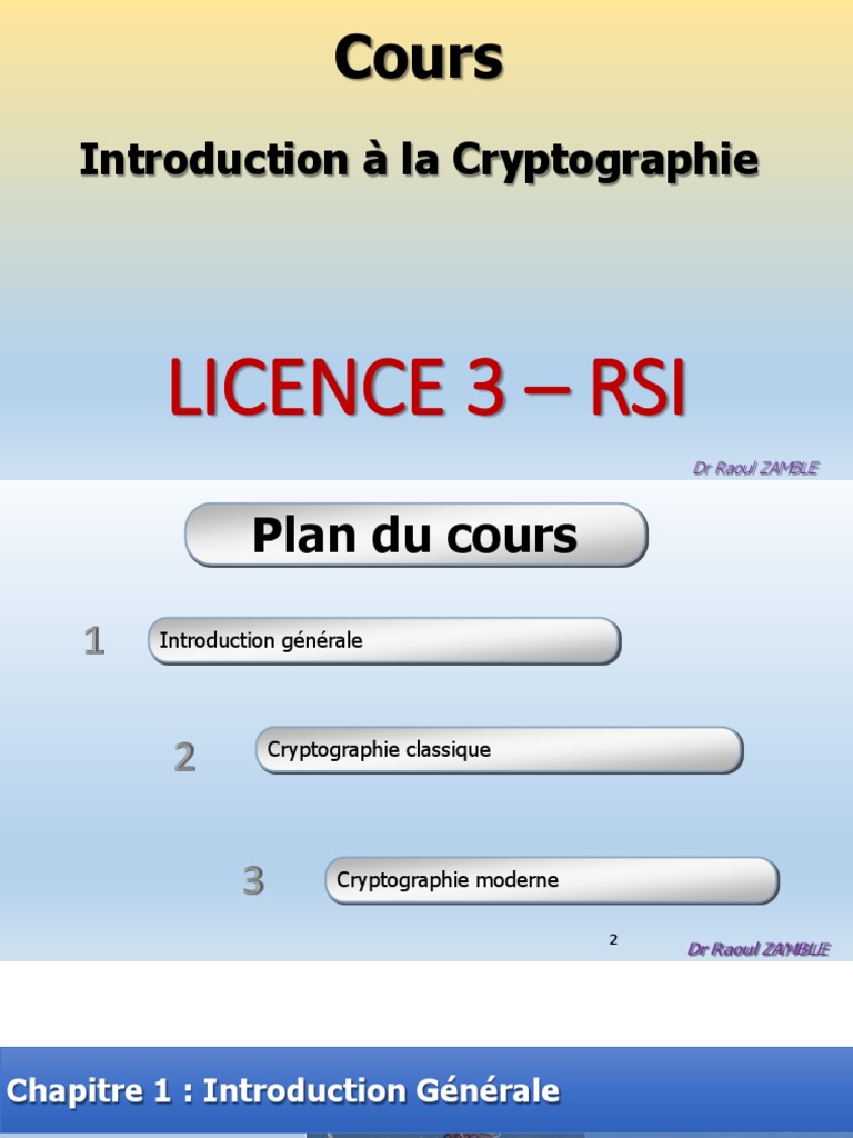 Introduction à la Cryptographie | PDF | Public-key cryptography ...