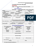 Ficha Inscripcion Año Escolar 22-23