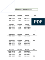 Calendário Semanal As