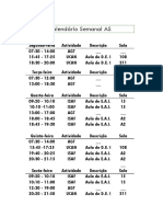 Calendário Semanal As