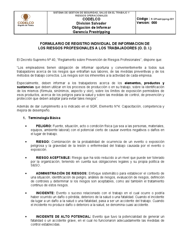 Gestión de Seguridad y Salud Laboral | PDF | Riesgo | Neumático