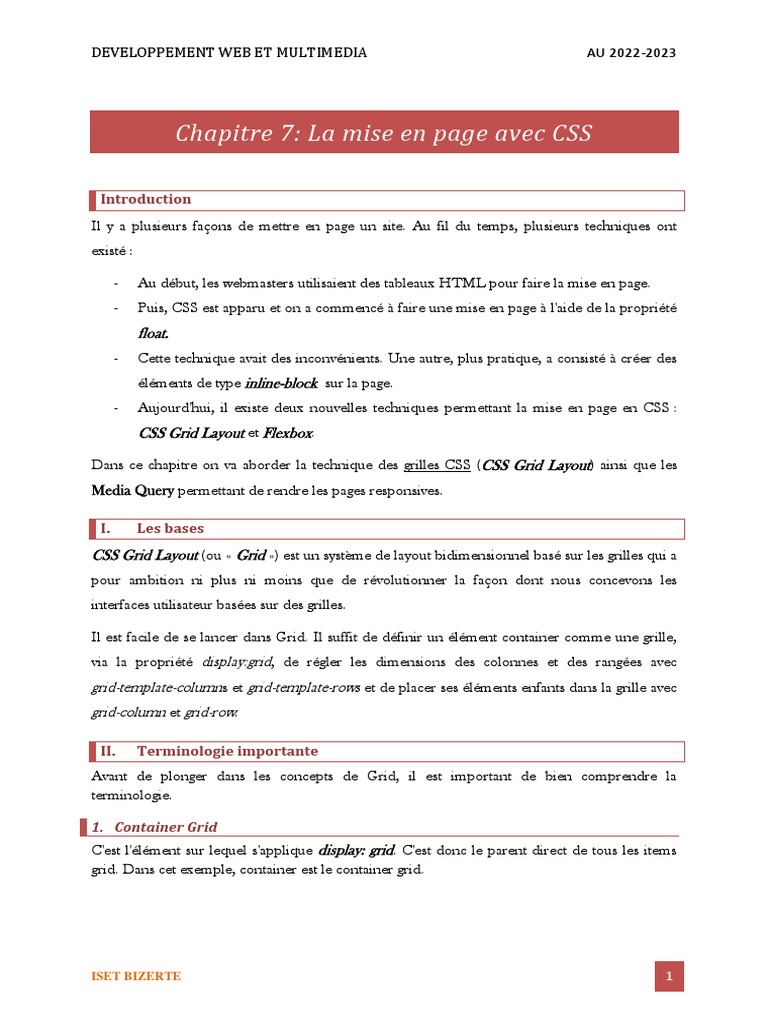 Mise en page CSS avec Grid Layout | PDF | Développement de logiciel ...